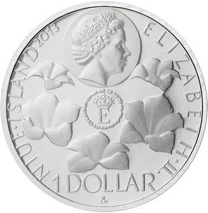 Niue / Silver Half Ounce 2013 Gentiana Clusii - obverse photo