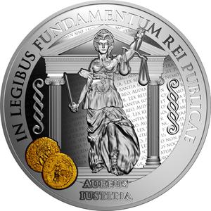 Niue / One Dollar Silver 2022 Aureus Iustitia - reverse photo