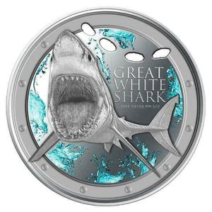 Niue / Silver Ounce 2012 Great White Shark - reverse photo