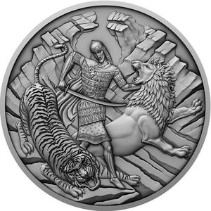 Niue / Silver Ounce 2022 Tariel Fighting the Wild Beast - reverse photo