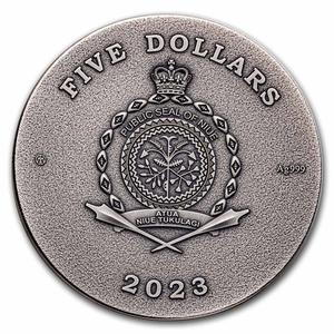 Niue / Silver Two Ounces 2023 Missing Treasures - Golden Owl - obverse photo
