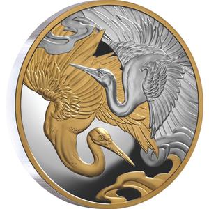 Niue / Silver Ounce 2025 Cranes - reverse photo