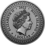 Niue / Silver Ounce 2022 Tariel Fighting the Wild Beast - obverse photo