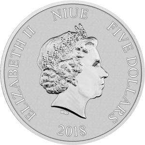 Niue / Silver Two Ounces 2018 Hawksbill Turtle - obverse photo