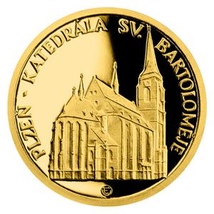 Niue / Gold Half Gram 2020 Pilsen - Cathedral of St Bartholomew - reverse photo