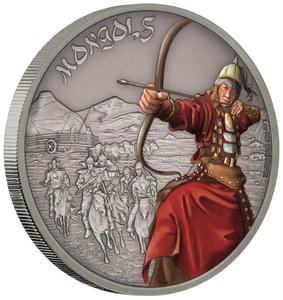 Niue / Silver Ounce 2017 Warriors of History - Mongols - reverse photo