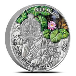 Niue / Silver Two Ounces 2024 Red-Eared Turtle - obverse photo