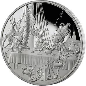 Niue / Silver Ounce 2023 Alice's Tea Party - reverse photo
