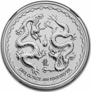 Niue / Silver One Ounce 2018 Double Dragon - reverse photo