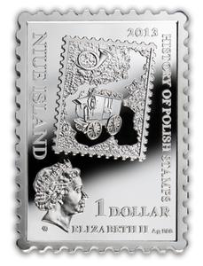 Niue / Silver Ounce 2013 First Polish Stamp - obverse photo