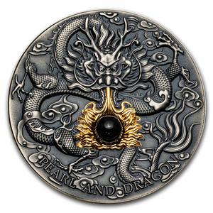 Niue / Silver Two Ounces 2023 Black Pearl and Dragon - reverse photo