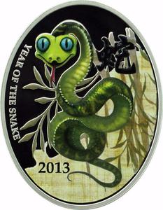 Niue / Silver Ounce 2013 Year of the Snake - Chinese Snake - reverse photo