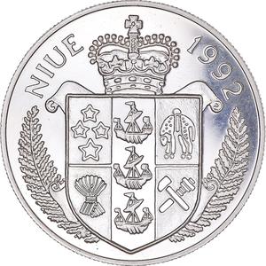 Niue / Five Dollars Silver 1992 John F. Kennedy - obverse photo