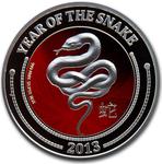 Silver Half Ounce 2013 Year of the Snake (NZM): Photo 2013 Niue 1/2 oz Silver $2 Lunar Snake / thumbnail