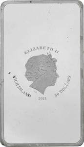 Niue / Silver Kilo 2021 Coin Bar, StoneX Bullion - obverse photo