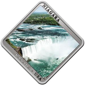 Niue / One Dollar Silver 2014 Niagara Waterfall - reverse photo