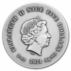 Niue / Silver Two Ounces 2021 Wildlife In the Moonlight - Lioness - obverse photo