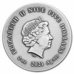Silver Two Ounces 2021 Wildlife In the Moonlight - Lioness: Photo Coin, Niue, Silver Two Ounces 2021 Wildlife In the Moonlight - Lioness / thumbnail