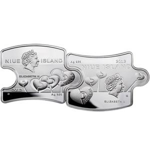 Niue / Silver Puzzle Set 2012 You and Me - reverse photo