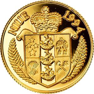 Niue / Twenty-five Dollars Gold 1994 JFK - reverse photo