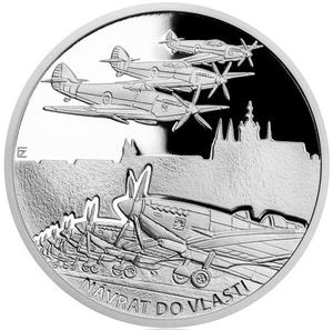 Niue / Silver Half Ounce 2018 Czechoslovak Airmen - Return Home - reverse photo