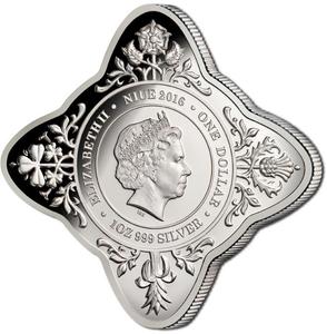 Niue / Silver Ounce 2016 Queen Elizabeth II Royal Star - obverse photo