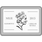 Silver Ounce 2013 Royal Blue Tang Fish: Photo Coin, Niue, Silver Ounce 2013 Royal Blue Tang Fish / thumbnail
