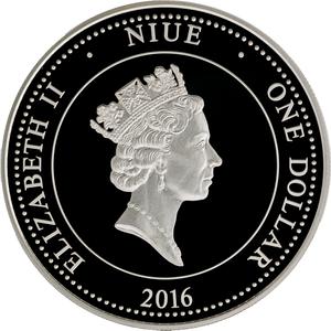 Niue / Silver Ounce 2016 Happy Year of the Monkey - obverse photo