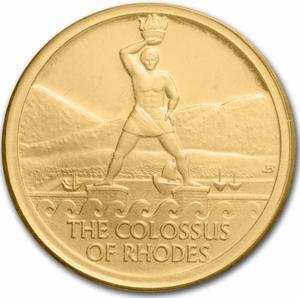 Niue / Gold Tenth-Ounce 2023 Wonders of the World - Colossus of Rhodes - reverse photo