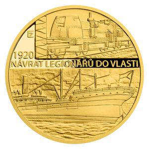 Niue / Gold Quarter Ounce 2020 Year 1920 - Return of the Legion - reverse photo