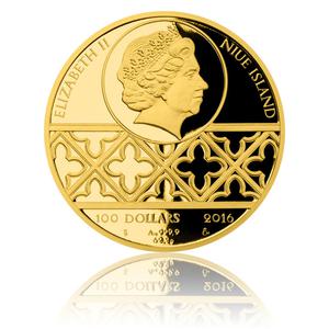 Niue / Gold Two Ounces 2016 Charles IV and John of Luxembourg - obverse photo