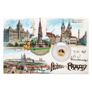 Niue / Gold Half Gram 2017 Prague Castle - reverse photo