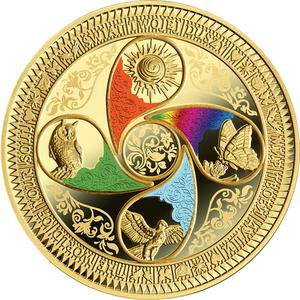 Niue / One Hundred Dollars Gold 2017 World of Your Soul - reverse photo