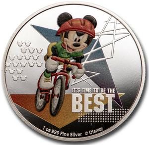 Niue / Silver Ounce 2020 Disney Mickey Mouse - Time to be the Best - reverse photo