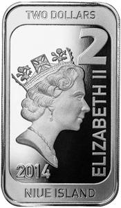 Niue / Silver Ounce 2014 Coinbar - obverse photo