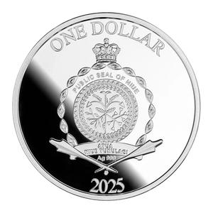 Niue / One Dollar Silver 2025 Cherry Blossoms - obverse photo