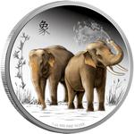 Silver Ounce 2015 Feng Shui - Elephants: Photo Coin, Niue, Silver Ounce 2015 Elephants / thumbnail