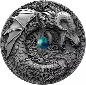 Niue / Silver Two Ounces 2019 Norse Dragon - obverse photo