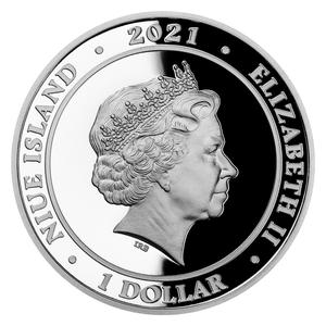 Niue / One Dollar Silver 2021 Well, Just You Wait! - The Wolf - obverse photo