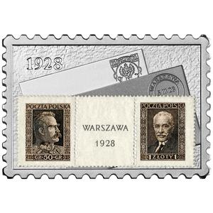 Niue / Silver Ounce 2018 Polish Miniature Stamp Sheet - reverse photo