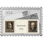 Silver Ounce 2018 Polish Miniature Stamp Sheet: Photo Coin, Niue, Silver Ounce 2018 Polish Miniature Stamp Sheet / thumbnail