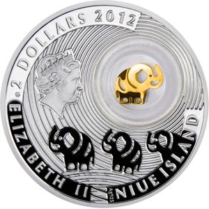 Niue / Silver Ounce 2012 Elephant - obverse photo