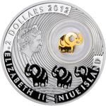 Silver Ounce 2012 Elephant: Photo Coin, Niue, Silver Ounce 2012 Elephant / thumbnail