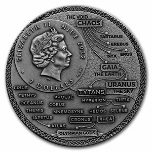 Niue / Silver Two Ounces 2022 Greek Titans - Rhea - obverse photo