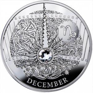 Niue / One Dollar Silver 2013 Magic Stones - December - reverse photo