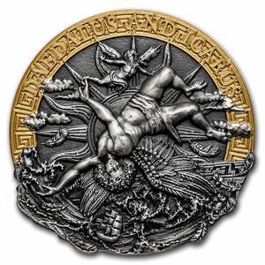 Niue / Silver Two Ounces 2021 Mythology - Daedalus and Icarus - reverse photo