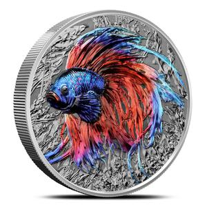 Niue / Silver Two Ounces 2024 Betta Fish - reverse photo