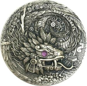Niue / Silver Two Ounces 2020 Aztec Dragon - reverse photo
