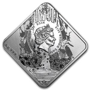Niue / Silver Half Ounce 2015 Dettifoss Falls Waterfall - obverse photo