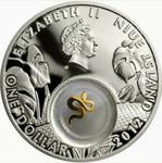 Silver Ounce 2013 Year of the Snake - Golden Snakes: Photo Coin, Niue, Silver Ounce 2013 Year of the Snake - Golden Snakes / thumbnail